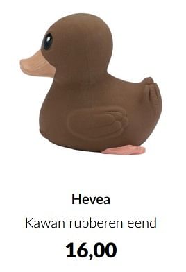 Aanbiedingen Hevea kawan rubberen eend - Hevea - Geldig van 13/12/2022 tot 16/01/2023 bij Babypark