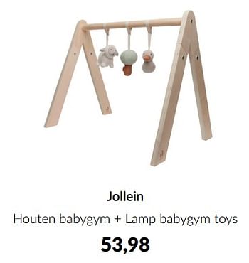 Aanbiedingen Jollein houten babygym + lamp babygym toys - Jollein - Geldig van 13/12/2022 tot 16/01/2023 bij Babypark