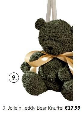 Aanbiedingen Jollein teddy bear knuffel - Jollein - Geldig van 13/12/2022 tot 16/01/2023 bij Babypark