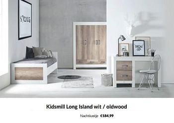 Aanbiedingen Kidsmill long island wit - oldwood nachtkastje - Kidsmill - Geldig van 13/12/2022 tot 16/01/2023 bij Babypark