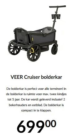 Aanbiedingen Veer cruiser bolderkar - Veer - Geldig van 13/12/2022 tot 16/01/2023 bij Babypark