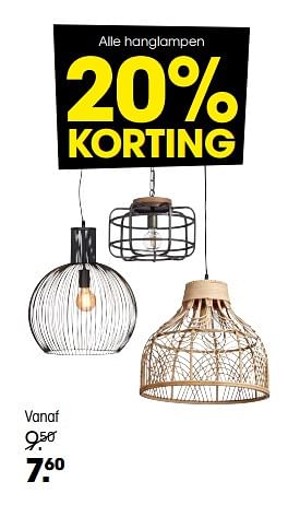 Aanbiedingen Hanglampen - Huismerk - Kwantum - Geldig van 19/12/2022 tot 01/01/2023 bij Kwantum