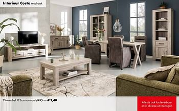 Aanbiedingen Interieur costa tv-meubel - Huismerk - Woon Square - Geldig van 26/12/2022 tot 31/12/2022 bij Woon Square