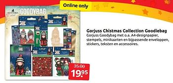 Aanbiedingen Gorjuss chistmas collection goodiebag - Huismerk - Boekenvoordeel - Geldig van 27/12/2022 tot 01/01/2023 bij Boekenvoordeel