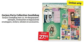 Aanbiedingen Gorjuss party collection goodiebag - Huismerk - Boekenvoordeel - Geldig van 27/12/2022 tot 01/01/2023 bij Boekenvoordeel