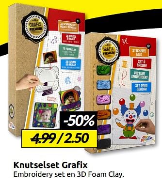 Aanbiedingen Knutselset grafix - Grafix - Geldig van 27/12/2022 tot 01/01/2023 bij Boekenvoordeel