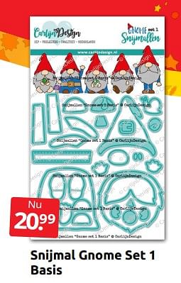 Aanbiedingen Snijmal gnome set 1 basis - Huismerk - Boekenvoordeel - Geldig van 27/12/2022 tot 01/01/2023 bij Boekenvoordeel