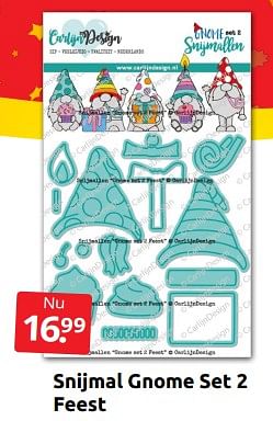Aanbiedingen Snijmal gnome set 2 feest - Huismerk - Boekenvoordeel - Geldig van 27/12/2022 tot 01/01/2023 bij Boekenvoordeel