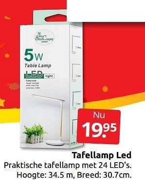 Aanbiedingen Tafellamp led - Huismerk - Boekenvoordeel - Geldig van 27/12/2022 tot 01/01/2023 bij Boekenvoordeel