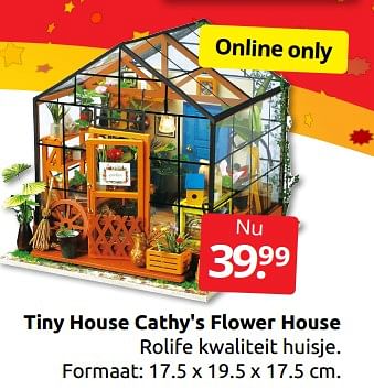 Aanbiedingen Tiny house cathy`s flower house - Huismerk - Boekenvoordeel - Geldig van 27/12/2022 tot 01/01/2023 bij Boekenvoordeel