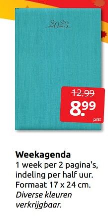 Aanbiedingen Weekagenda - Huismerk - Boekenvoordeel - Geldig van 27/12/2022 tot 01/01/2023 bij Boekenvoordeel