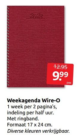 Aanbiedingen Weekagenda wire-o - Huismerk - Boekenvoordeel - Geldig van 27/12/2022 tot 01/01/2023 bij Boekenvoordeel