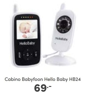 Aanbiedingen Cabino babyfoon hello baby hb24 - Cabino - Geldig van 02/01/2023 tot 07/01/2023 bij Baby & Tiener Megastore