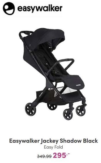 Aanbiedingen Easywalker jackey shadow black easy fold - Easywalker - Geldig van 02/01/2023 tot 07/01/2023 bij Baby & Tiener Megastore