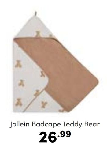 Aanbiedingen Jollein badcape teddy bear - Jollein - Geldig van 02/01/2023 tot 07/01/2023 bij Baby & Tiener Megastore