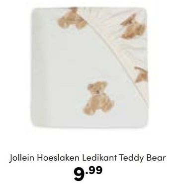 Aanbiedingen Jollein hoeslaken ledikant teddy bear - Jollein - Geldig van 02/01/2023 tot 07/01/2023 bij Baby & Tiener Megastore