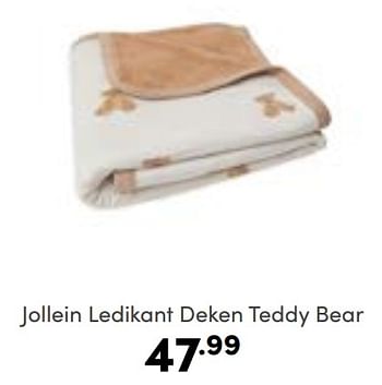 Aanbiedingen Jollein ledikant deken teddy bear - Jollein - Geldig van 02/01/2023 tot 07/01/2023 bij Baby & Tiener Megastore