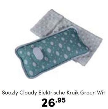 Aanbiedingen Soozly cloudy elektrische kruik groen wit - Soozly - Geldig van 02/01/2023 tot 07/01/2023 bij Baby & Tiener Megastore