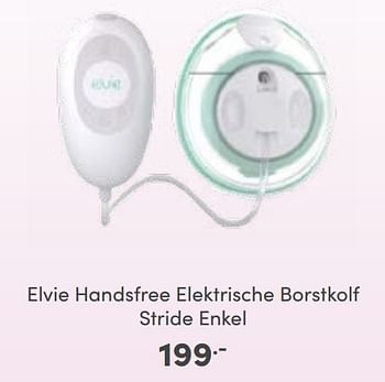 Aanbiedingen Elvie handsfree elektrische borstkolf stride enkel - Elvie - Geldig van 02/01/2023 tot 07/01/2023 bij Baby & Tiener Megastore