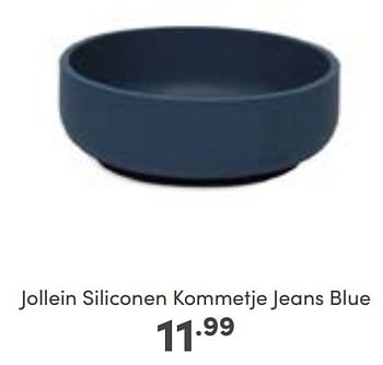 Aanbiedingen Jollein siliconen kommetje jeans blue - Jollein - Geldig van 02/01/2023 tot 07/01/2023 bij Baby & Tiener Megastore