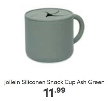 Aanbiedingen Jollein siliconen snack cup ash green - Jollein - Geldig van 02/01/2023 tot 07/01/2023 bij Baby & Tiener Megastore