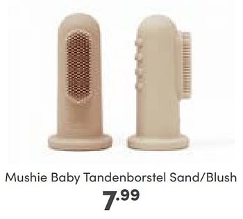 Aanbiedingen Mushie baby tandenborstel sand-blush - Mushie - Geldig van 02/01/2023 tot 07/01/2023 bij Baby & Tiener Megastore