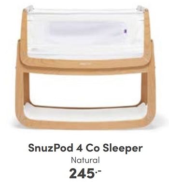 Aanbiedingen Snuzpod 4 co sleeper natural - Snuzpod - Geldig van 02/01/2023 tot 07/01/2023 bij Baby & Tiener Megastore