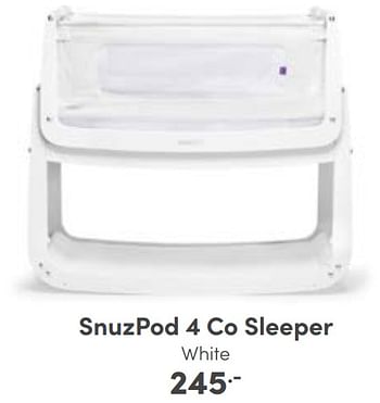 Aanbiedingen Snuzpod 4 co sleeper white - Snuzpod - Geldig van 02/01/2023 tot 07/01/2023 bij Baby & Tiener Megastore