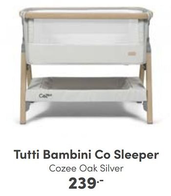 Aanbiedingen Tutti bambini co sleeper cozee oak silver - Tutti Bambini  - Geldig van 02/01/2023 tot 07/01/2023 bij Baby & Tiener Megastore