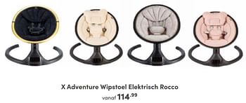 Aanbiedingen X adventure wipstoel elektrisch rocco - Xadventure - Geldig van 02/01/2023 tot 07/01/2023 bij Baby & Tiener Megastore
