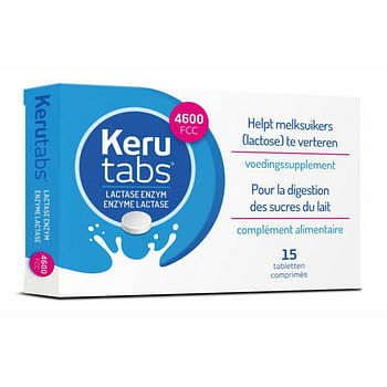 Aanbiedingen Kerutabs Lactase Enzym 4600 FCC 15 tabletten - Geldig van 20/05/2022 tot 31/08/2022 bij Plein