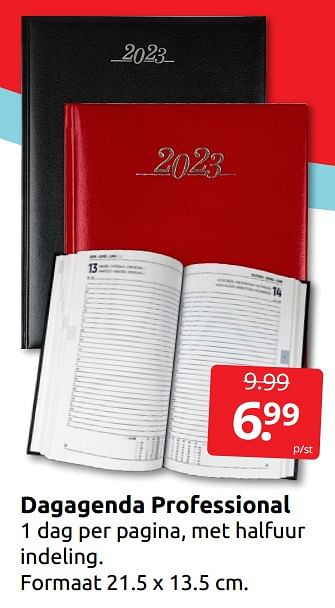 Aanbiedingen Dagagenda professional - Huismerk - Boekenvoordeel - Geldig van 31/12/2022 tot 08/01/2023 bij Boekenvoordeel