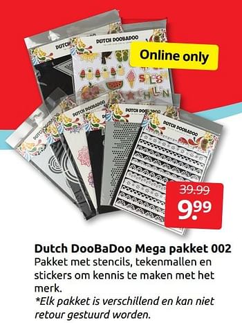 Aanbiedingen Dutch doobadoo mega pakket 002 - Dutch Doobadoo - Geldig van 31/12/2022 tot 08/01/2023 bij Boekenvoordeel