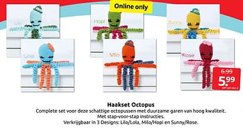 Aanbiedingen Haakset octopus - Huismerk - Boekenvoordeel - Geldig van 31/12/2022 tot 08/01/2023 bij Boekenvoordeel