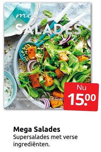 Aanbiedingen Mega salades - Huismerk - Boekenvoordeel - Geldig van 31/12/2022 tot 08/01/2023 bij Boekenvoordeel
