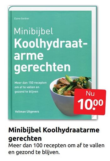 Aanbiedingen Minibijbel koolhydraatarme gerechten - Huismerk - Boekenvoordeel - Geldig van 31/12/2022 tot 08/01/2023 bij Boekenvoordeel