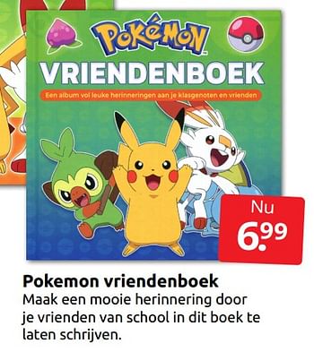 Aanbiedingen Pokemon vriendenboek - Huismerk - Boekenvoordeel - Geldig van 31/12/2022 tot 08/01/2023 bij Boekenvoordeel