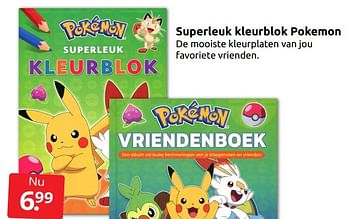 Aanbiedingen Superleuk kleurblok pokemon - Huismerk - Boekenvoordeel - Geldig van 31/12/2022 tot 08/01/2023 bij Boekenvoordeel
