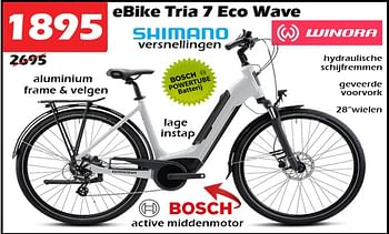 Aanbiedingen Ebike tria 7 eco wave - E-Bike - Geldig van 22/12/2022 tot 15/01/2023 bij Itek