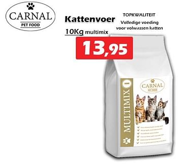 Aanbiedingen Kattenvoer multimix - Carnal - Geldig van 22/12/2022 tot 15/01/2023 bij Itek