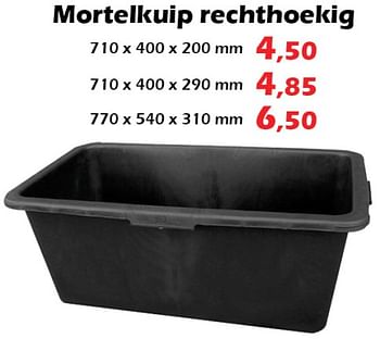 Aanbiedingen Mortelkuip rechthoekig - Huismerk - Itek - Geldig van 22/12/2022 tot 15/01/2023 bij Itek