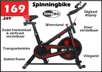 Aanbiedingen Spinningbike - Impec - Geldig van 22/12/2022 tot 15/01/2023 bij Itek