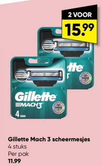 Aanbiedingen Gillette mach 3 scheermesjes - Gillette - Geldig van 02/01/2023 tot 15/01/2023 bij Big Bazar