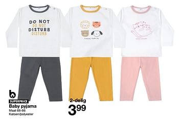 Aanbiedingen Baby pyjama - Huismerk - Zeeman  - Geldig van 07/01/2023 tot 13/01/2023 bij Zeeman