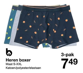 Aanbiedingen Heren boxer - Huismerk - Zeeman  - Geldig van 07/01/2023 tot 13/01/2023 bij Zeeman