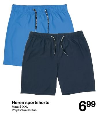 Aanbiedingen Heren sportshorts - Huismerk - Zeeman  - Geldig van 07/01/2023 tot 13/01/2023 bij Zeeman