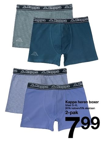 Aanbiedingen Kappa heren boxer - Kappa - Geldig van 07/01/2023 tot 13/01/2023 bij Zeeman