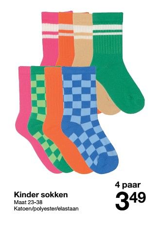 Aanbiedingen Kinder sokken - Huismerk - Zeeman  - Geldig van 07/01/2023 tot 13/01/2023 bij Zeeman