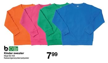 Aanbiedingen Kinder sweater - Huismerk - Zeeman  - Geldig van 07/01/2023 tot 13/01/2023 bij Zeeman