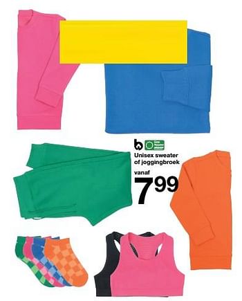 Aanbiedingen Unisex sweater of joggingbroek - Huismerk - Zeeman  - Geldig van 07/01/2023 tot 13/01/2023 bij Zeeman